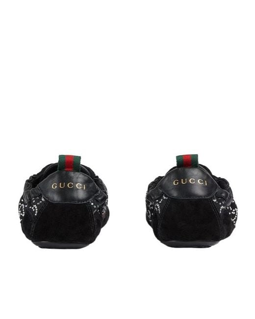 Gucci Black Shift Gg Crystal Trainers, Uk