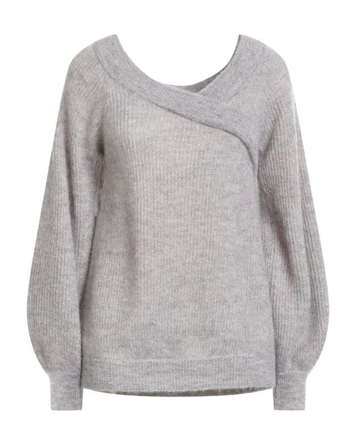 Brunello Cucinelli Gray Two-Tone Jumper