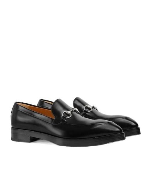Gucci Black Loafer With Horsebit, Leather for men