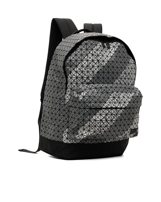 Issey Miyake Gray Geometric-Panelled Backpack for men