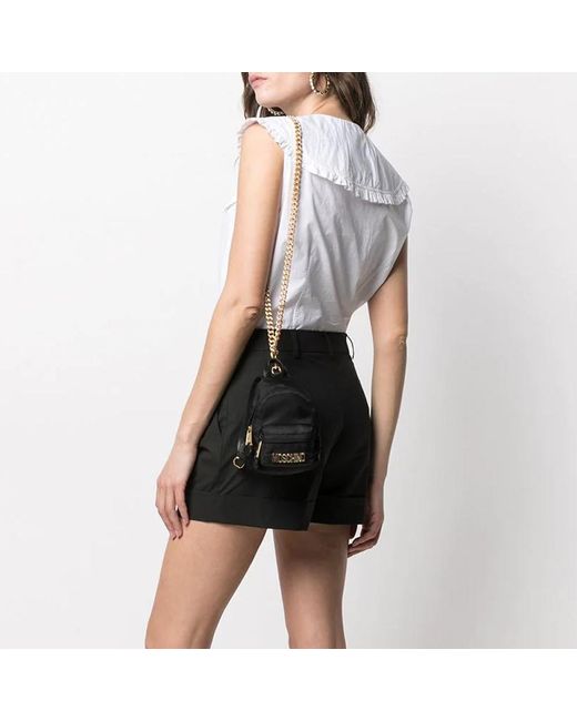 Moschino Black Logo Backpack