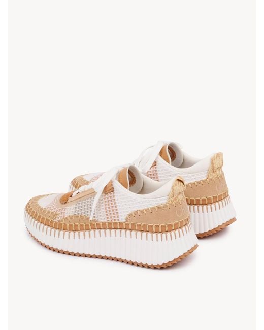 Chloé Pink Chloé Nama Lace-Up Sneakers