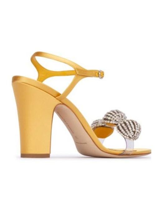 Manolo Blahnik Metallic Ostria Embellished High Heel Sandals