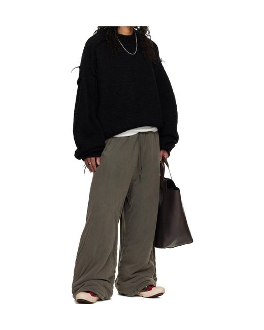 Lu'u Dan Gray Wadded Bontans Drawstring Casual Pants for men