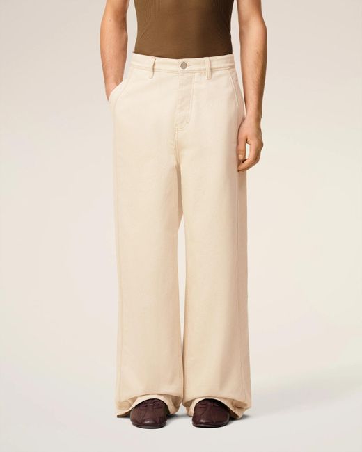 AMI Natural Jeans With Belt Loops for men