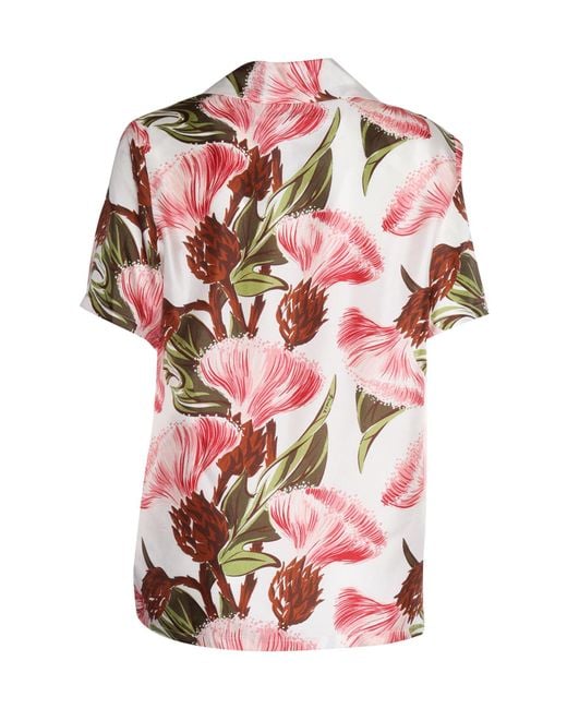 P.A.R.O.S.H. Pink P.A.R.O..H. Floral Print Short-Sleeved Shirt