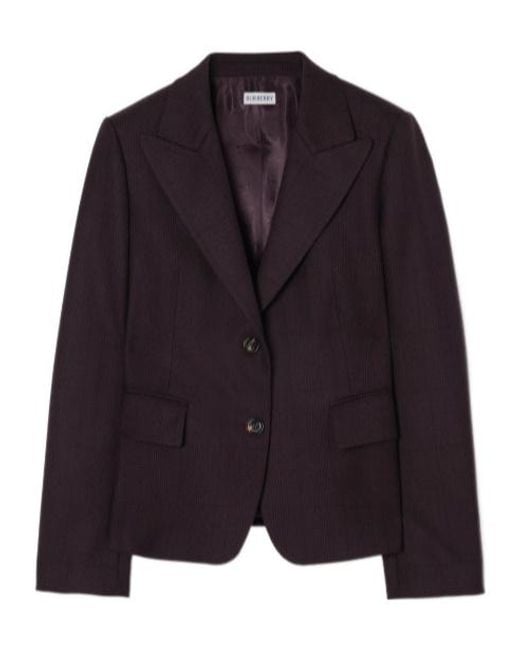 Burberry Blue Checked Blazer