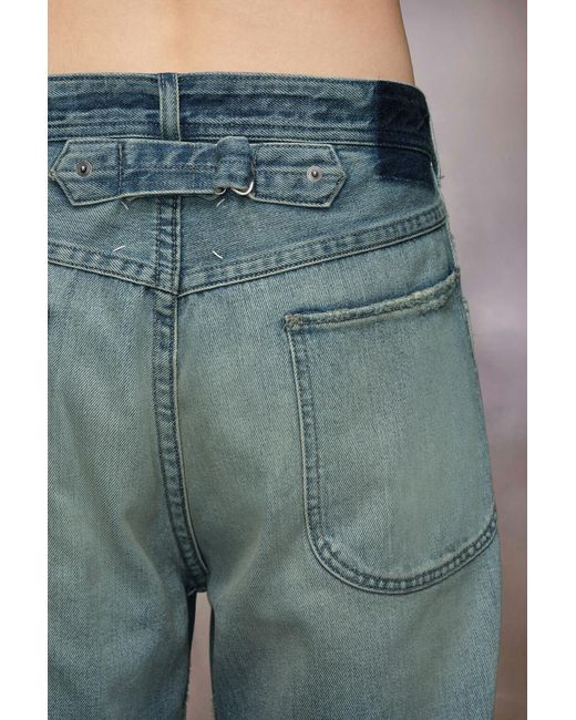 Maison Margiela Blue High-Waist Distressed Jeans for men