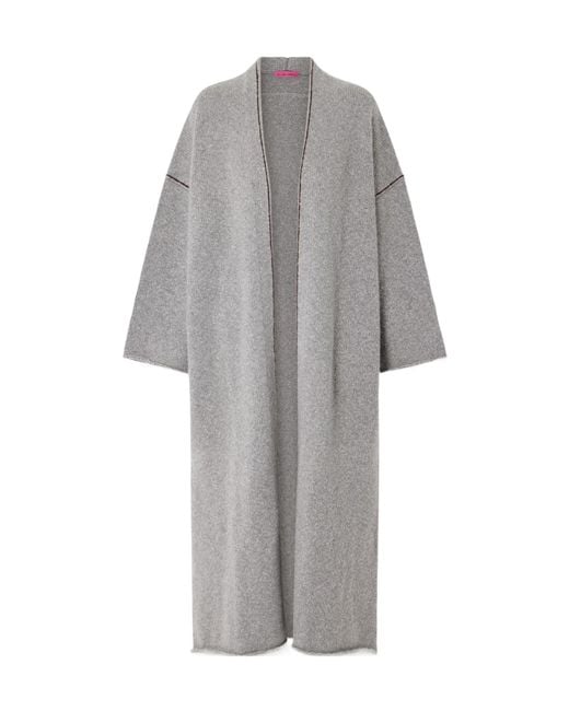 The Elder Statesman Gray Glacier Cashmere Cardigan