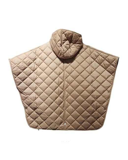 Burberry Metallic Quilted Hooded Cape