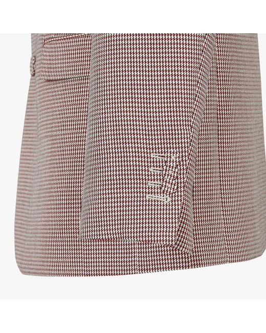 Fendi Brown Single-Breasted Houndstooth Blazer for men