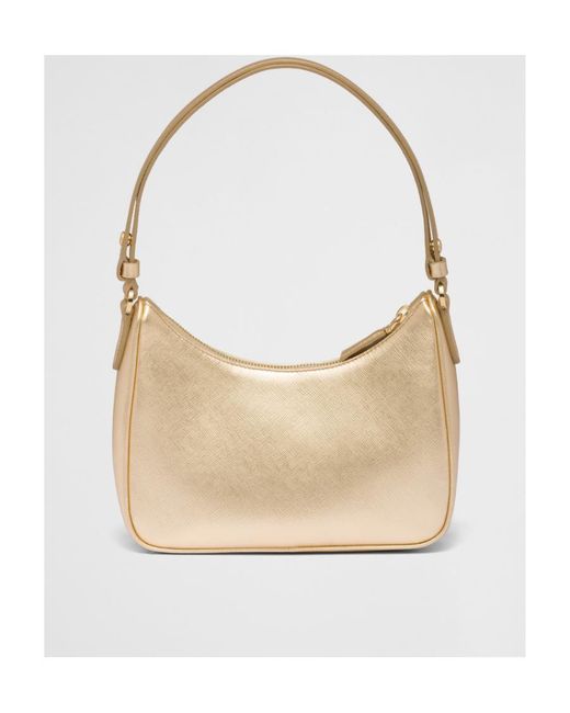 Prada Natural Saffiano Leather Mini Handbag