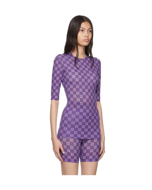 Ambush Purple Monogram Fitted T-Shirt