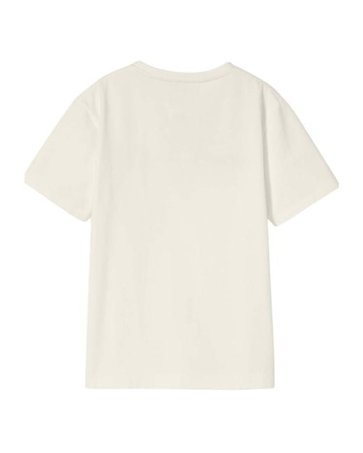 Gucci White Logo Printed Crewneck T-Shirt