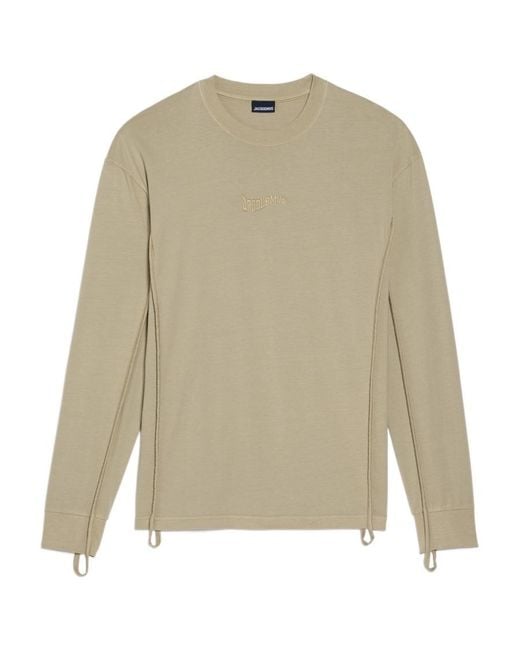 Jacquemus Natural Long-Sleeved T-Shirt for men