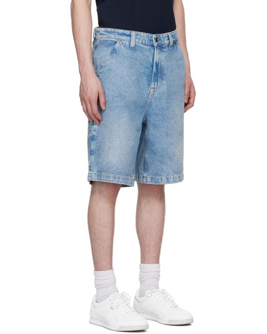 Boss Blue Welt-Pocket Denim Shorts for men