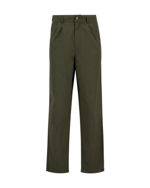 Barbour Green Elastic Waist Trousers for men