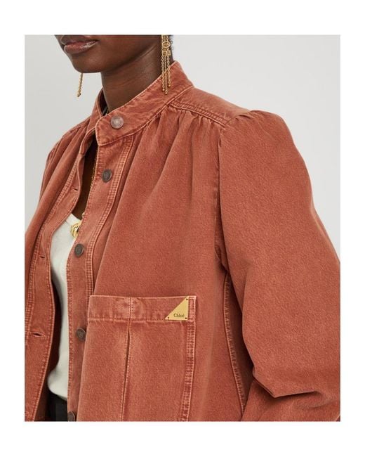Chloé Orange Denim Jacket