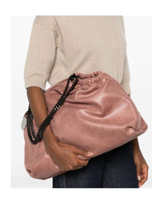 Stella McCartney Pink Falabella Drawstring Tote Bag