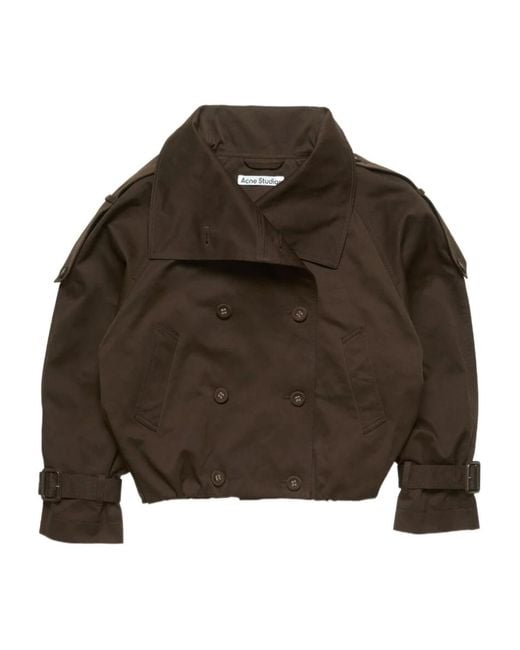 Acne Brown Long-Sleeved Trench Coat