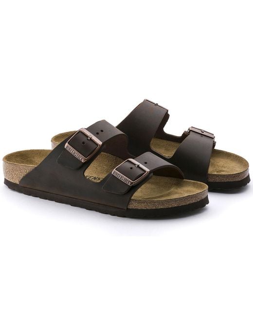Birkenstock Black Arizona Leather Open Toe Sandals for men