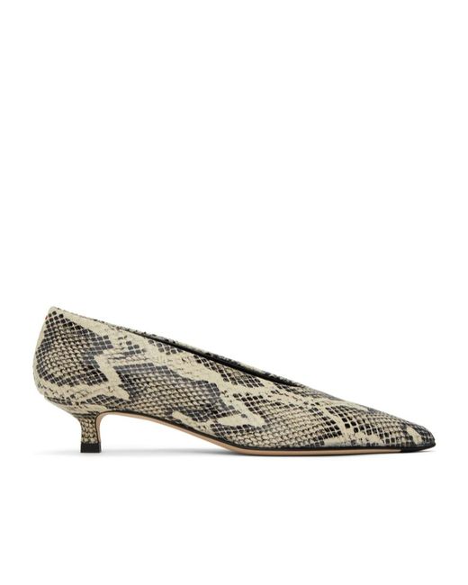 Aeyde Multicolor Embossed Pointed Toe Pumps