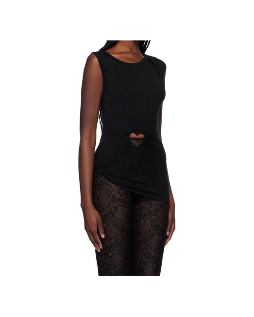 Ambush Black Heart-Shaped Pattern Vest