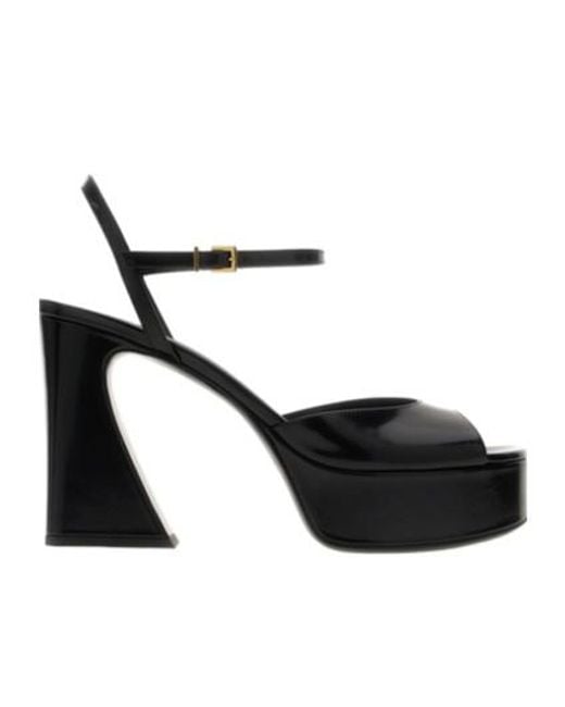 Fendi Black Block-Heel Sandals