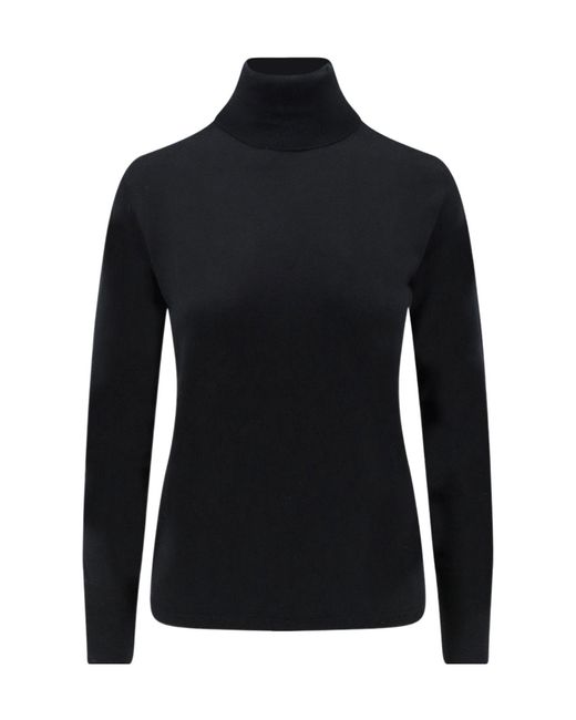 Aspesi Black Roll-Neck Virgin Wool Jumper