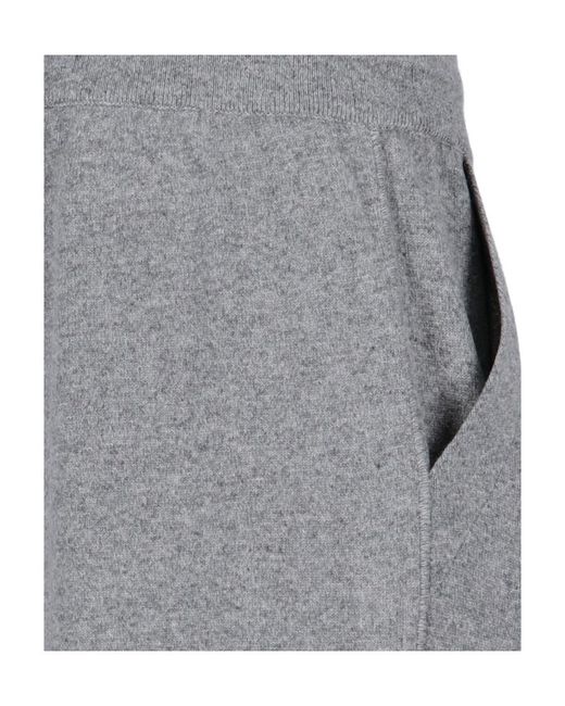 Loro Piana Gray Drawstring Knitted Pants for men