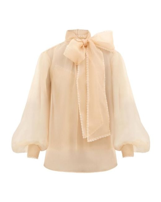 Zimmermann Natural 'Memento Organza' Blouse