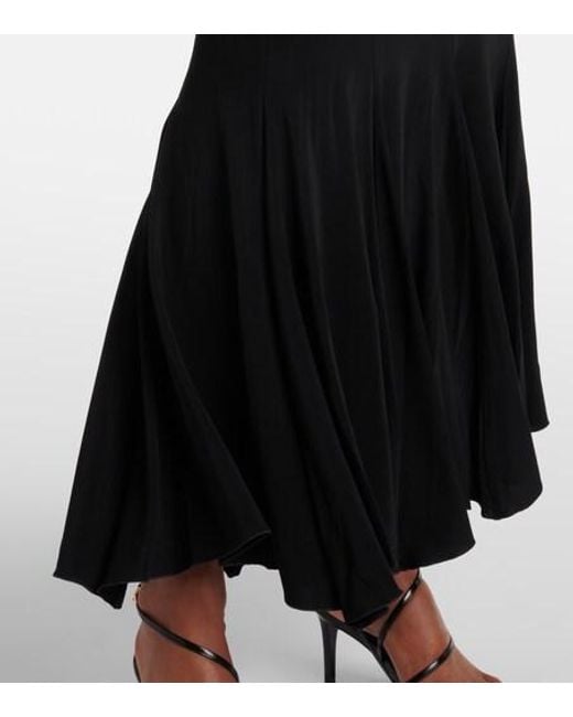 Nensi Dojaka Black Zoe Flared Maxi Skirt