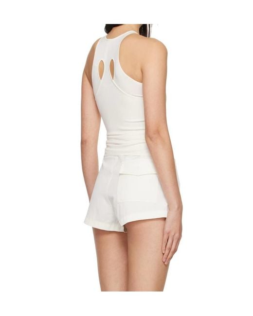 Dion Lee Red Mobius Loop Cut-Out Tank Top
