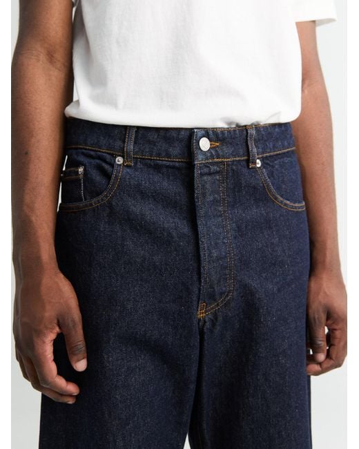 Dries Van Noten Blue Wide-Leg Jeans for men