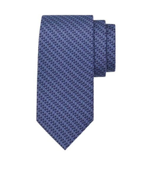 Ferragamo Blue Mamba Print Tie for men
