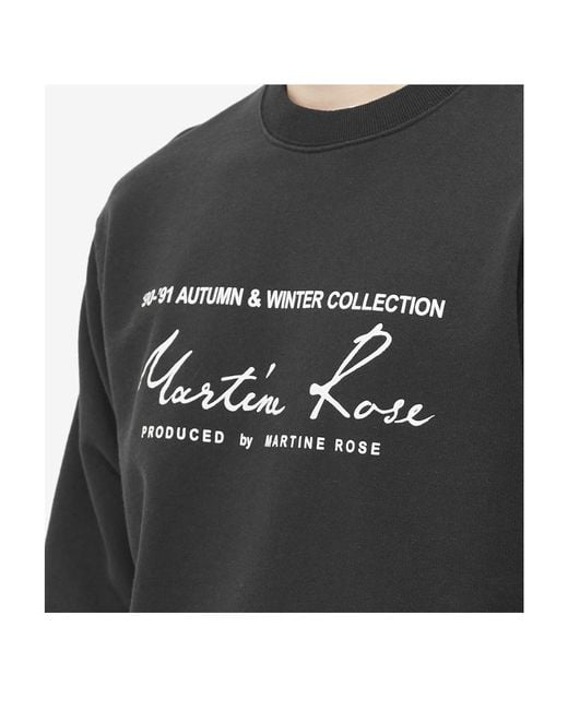 Martine Rose Black Logo-Print Cotton Sweatshirt for men