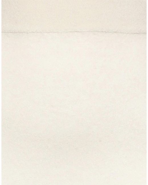 Rick Owens White Cashmere Knit Midi Skirt