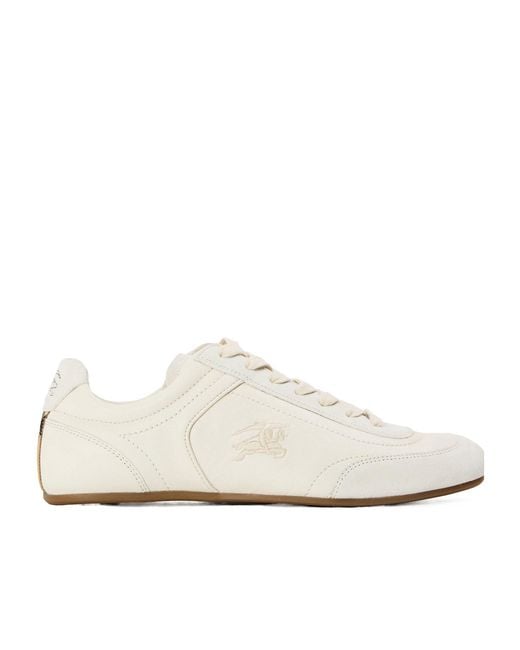 Burberry White Classic Low-Top Shoes