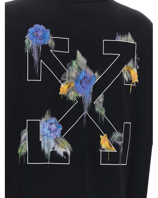 Off-White c/o Virgil Abloh Black 'Arrow Out Flower' T-Shirt