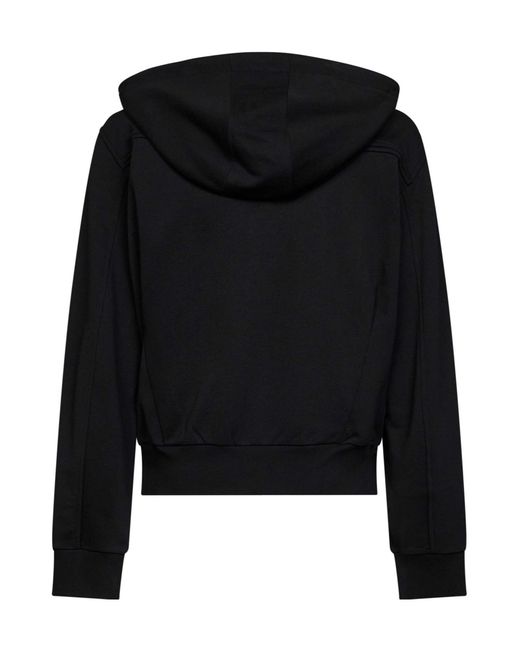 Dries Van Noten Black Zip-Up Hooded Hoodie for men