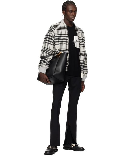 J.W. Anderson Black Jw Anderson Logo Embroidered Knit Jumper for men