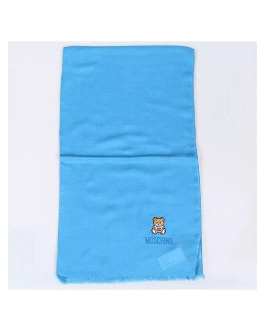 Moschino Blue Logo Scarf for men