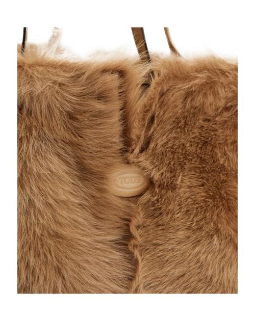 Tod's Brown Di Bag Folio Medium Shoulder Bag
