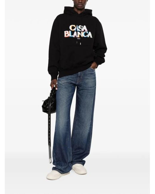 Casablanca Black Drawstring Hoodie