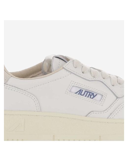 Autry White Medalist Logo-Patch Sneakers