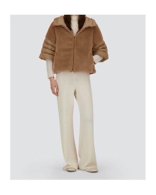 Herno Brown Satin Cape