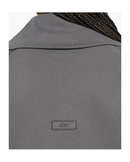 Autry Gray Roll-Neck Sweatshirt