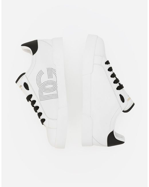 Dolce & Gabbana White 'Portofino' Sneakers
