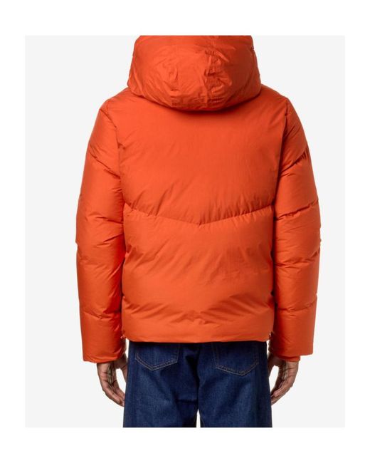 K-Way Orange Hugol Thermo Soft Touch Hooded Jacket for men
