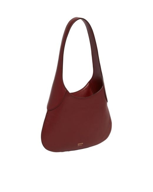 Khaite Red Logo Printed Tote Bag